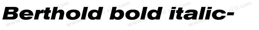 Berthold bold italic字体转换